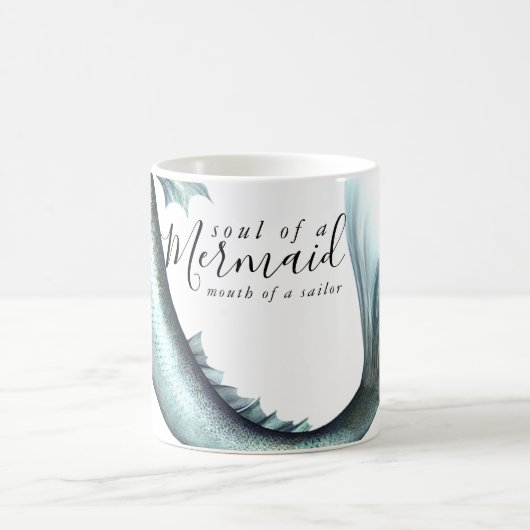 #MermaidLife Sailor Mouth Mermaid Soul | Aqua Aqua Kaffeetasse (Mittel)