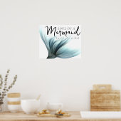 #MermaidLife Sailor Mouth Mermaid Soul | Aqua Aqua Poster (Küche)