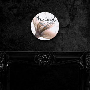 #MermaidLife Sailor Mouth Mermaid Soul   Rose Gold Runde Wanduhr