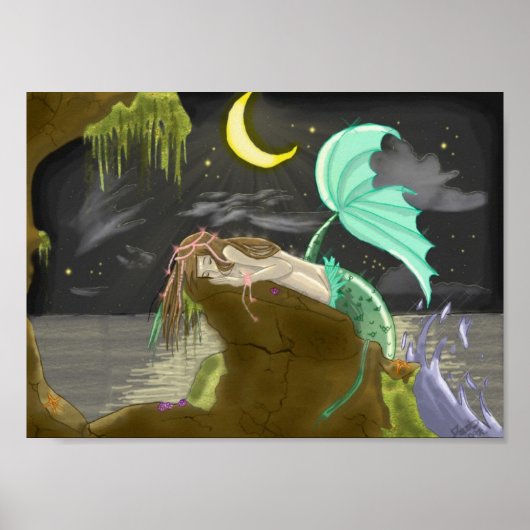 mermaidmononlight by Experimental Rainbows Poster (Vorne)