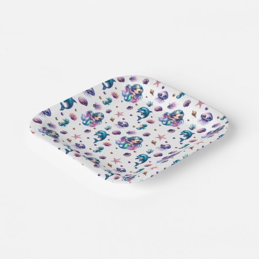 Mermaid's Adventure! Pappteller (Gewinkelt)