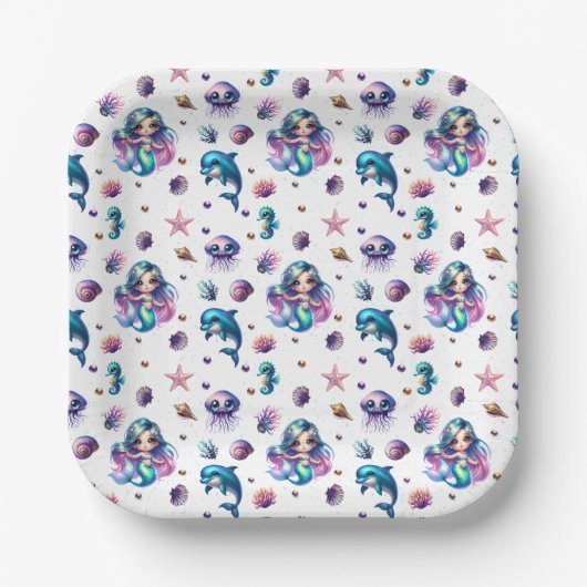 Mermaid's Adventure! Pappteller (Vorderseite)