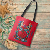 Mermaids Anchor Floral Red Blue Tasche