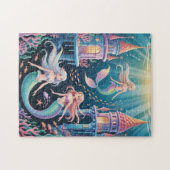 Mermaids and underwater castles puzzle (Horizontal)