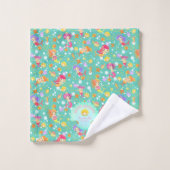 Mermaids Aquamarin Badhandtuch Set (Waschlappen)