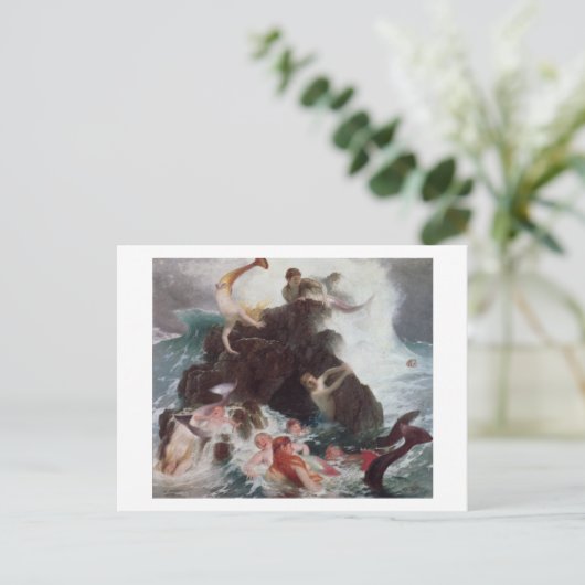 Mermaids at Play, 1886 Postkarte (Stehend Vorderseite)