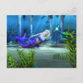 Mermaid's At Play Postcard Postkarte