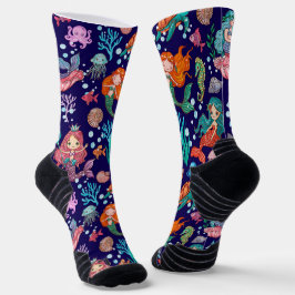 Mermaids aus niedlichem Cartoon Socken