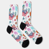Mermaids aus niedlichem Cartoon Socken (Rechts)