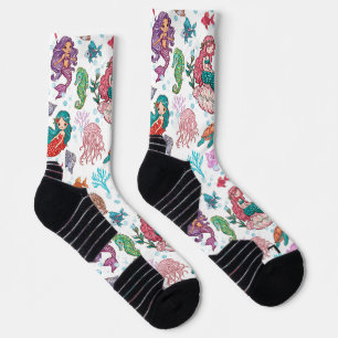 Mermaids aus niedlichem Cartoon Socken