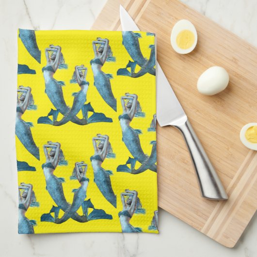 Mermaids Beach Kitchen Handtuch (Viertel Falte)