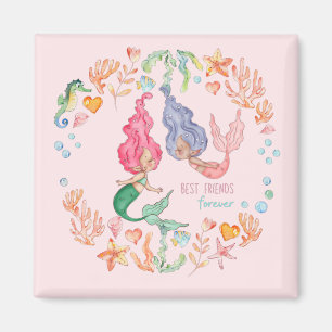 Mermaids Best Friends Forever BESTE FREUNDIN Perso Magnet