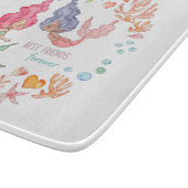 Mermaids Best Friends Forever BESTE FREUNDIN Perso Schneidebrett (Ecke)