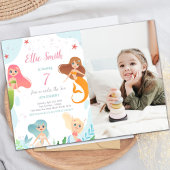 Mermaids Birthday Under the sea Invitations Foto Einladung