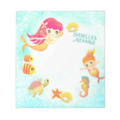 Mermaids Blue Notizblock (Vorderseite)