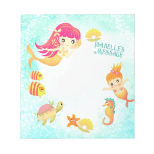 Mermaids Blue Notizblock