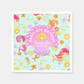 Mermaids Blue Serviette (Vorderseite)