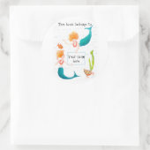 Mermaids Buchzeichen Runder Aufkleber (Tasche)