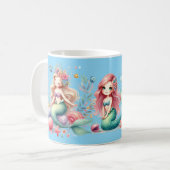 Mermaids Custom Foto Tasse Kindergeburtstag Bevorz (Vorderseite Links)