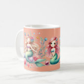 Mermaids Custom Foto Tasse Kindergeburtstag Bevorz (Vorderseite Links)