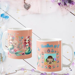 Mermaids Custom Foto Tasse Kindergeburtstag Bevorz