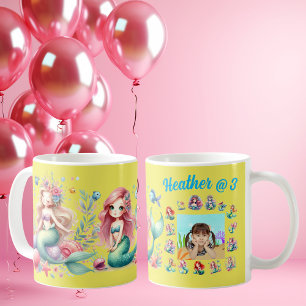 Mermaids Custom Foto Tasse Kindergeburtstag Bevorz