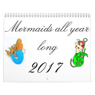 Mermaids das ganze Jahr lang Kalender
