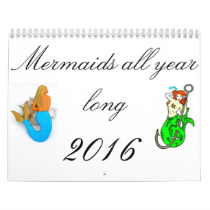 Mermaids das ganze Jahr lang Kalender