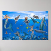 Mermaids & Delphine Fantasy Art Poster (Vorne)