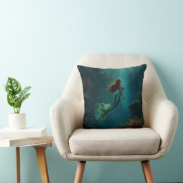 Mermaid's Dream Fantasy Art Underwater Scene Kissen