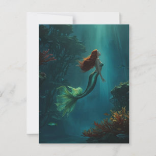 Mermaid's Dream Fantasy Art Underwater Scene Postkarte