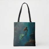 Mermaid's Dream Fantasy Art Underwater Scene Tasche (Vorderseite)