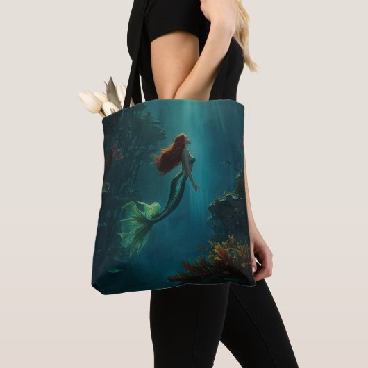 Mermaid's Dream Fantasy Art Underwater Scene Tasche (Von Nahem)