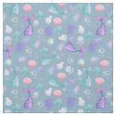 Mermaids Dream on Gray-Blue Stoff (Muster)