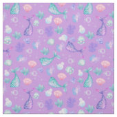 Mermaids Dream on Lila Stoff (Muster)