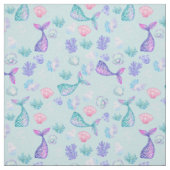 Mermaids Dream on Pastel Blue Stoff (Muster)