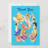 Mermaid's Dream Romantic Florals und Perlen Dankeskarte (Vorderseite)