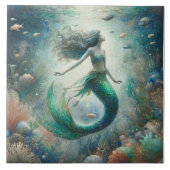 Mermaid's Ethereal Ocean Dance - Dekorative Tile Fliese (Vorderseite)