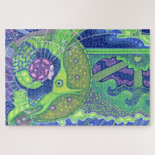 Mermaids & Fisch, surreale Fantasiekunst, Unterwas Puzzle (Horizontal)