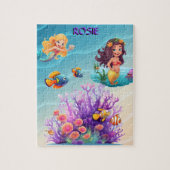 MERMAID'S, FISH, WAVES & SCHÖNE FARBEN PUZZLE (Vertikal)