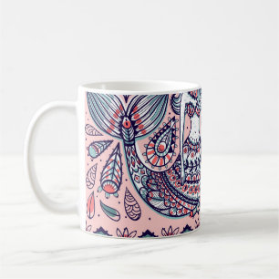 Mermaids Folk Elements Vintag nahtlos Kaffeetasse
