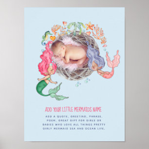 Mermaids FOTO Ankündigung Wall Art oder Willkommen Poster