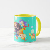 Mermaids Foto Aqua Tasse (VorderseiteRechts)