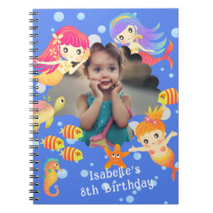 Mermaids Foto Blue Notizblock
