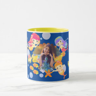 Mermaids Foto Blue Tasse