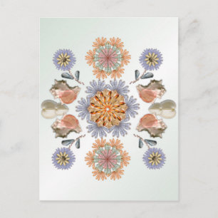 Mermaid's Garden Einzigartige Muschel Art Design Postkarte