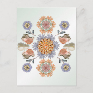 Mermaid's Garden Einzigartige Muschel Art Design Postkarte