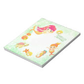Mermaids Green Notizblock (Rotiert)