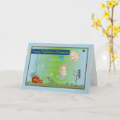 Mermaids Halloween Card unter Wasser Karte (Gelbe Blume)