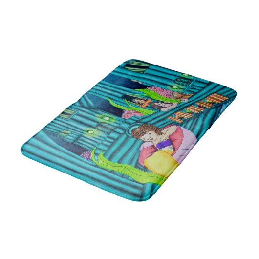 Mermaids Hideaway Bath Mat Badematte (Schrägansicht)